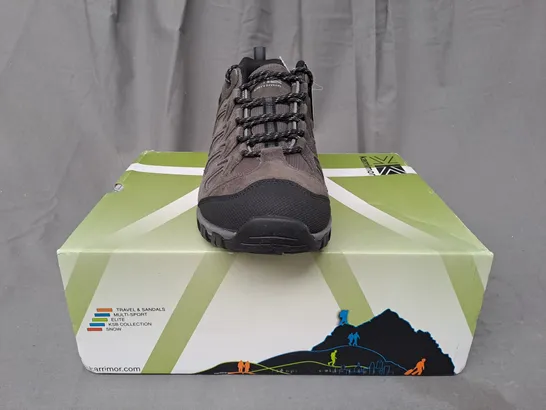 BOXED PAIR OF KARRIMOR SUPA 5 HIKING SHOES IN GREY UK SIZE 10.5