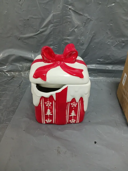 CHRISTMAS SHAPED COOKIE JAR 