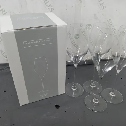 BOXED THE WHITE COMPANY TULIP GLASSES SET OF 4