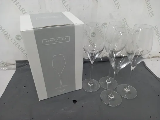 BOXED THE WHITE COMPANY TULIP GLASSES SET OF 4