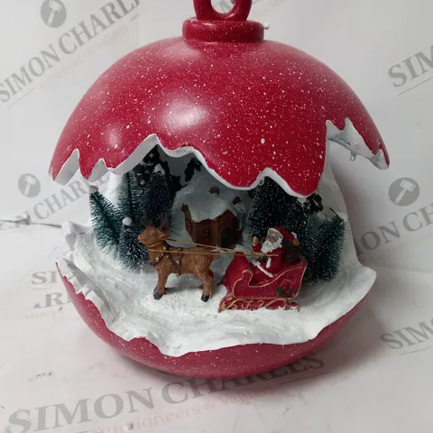 CHRISTMAS SCENE ORNAMENT - SANTA 