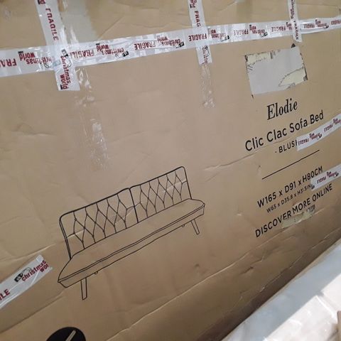 BOXED ELODIE CLIC CLAC SOFA BED (1 BOX ONLY) (INCOMPLETE)