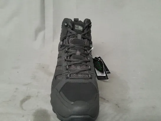 BOXED PAIR OF KARRIMOR HELIX MID WEATHERTITE SHOES IN BLACK UK SIZE 9