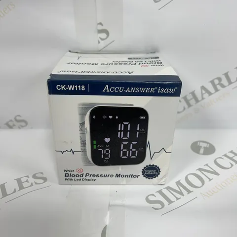 ACCU-ANSWER WRIST BLOOD PRESSURE MONITOR WITH LED DISPLAY