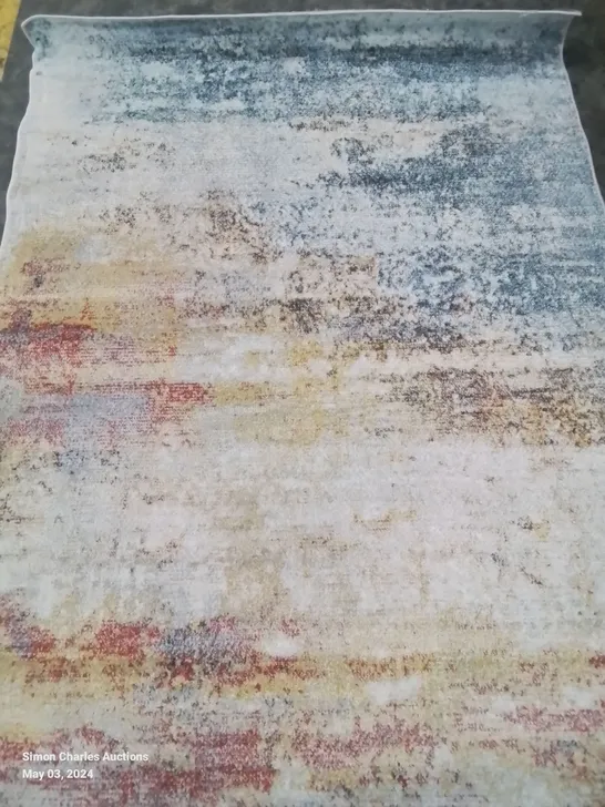 SURYA ALBRYNA TEAL/SKY BLUE/ORANGE RUG SIZE 160X213CM 