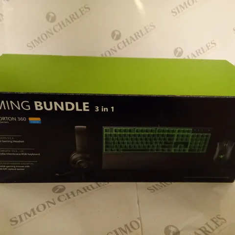 BRAND NEW BOXED GAMING BUNDLE 3 IN 1 TO INCLUDE RAZER KRAKEN V3 X WIRED USB GAMING HEADSET, RAZER ORNATA V3 X LOW PROFILE MEMBRANE  RGB KEYBOARD AND RAZOR DEATHADDER ESSENTIAL GAMING MOUSE