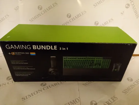 BRAND NEW BOXED GAMING BUNDLE 3 IN 1 TO INCLUDE RAZER KRAKEN V3 X WIRED USB GAMING HEADSET, RAZER ORNATA V3 X LOW PROFILE MEMBRANE  RGB KEYBOARD AND RAZOR DEATHADDER ESSENTIAL GAMING MOUSE