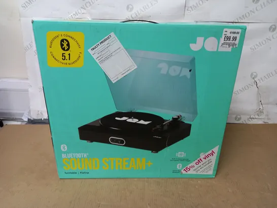 BOXED JAM BLUETOOTH SOUND  STREAM + TURNTABLE