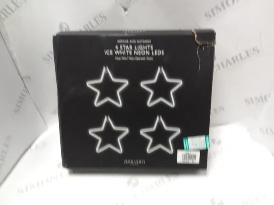 BOXED JOHN LEWIS 4 STAR LIGHTS ICE WHITE NEON LEDS