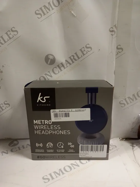 6X BOXED KITSOUND BLUE METRO WIRELESS HEADPHONES 