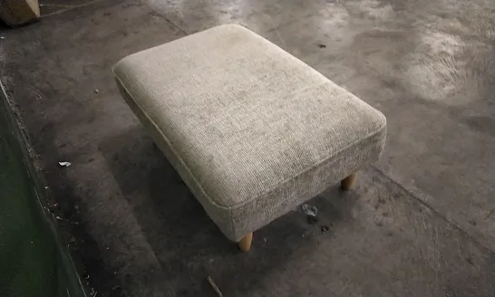 DESIGNER GREY FABRIC FOOTSTOOL