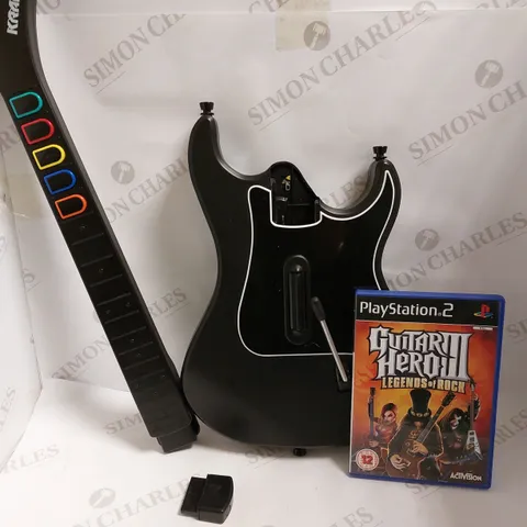 GUITAR HERO CONTROLLER AND GAME FOR PS2