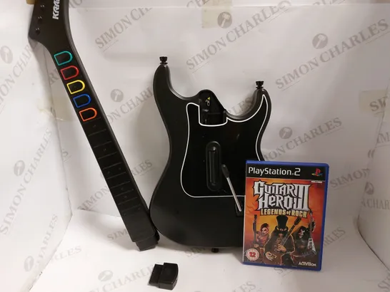 GUITAR HERO CONTROLLER AND GAME FOR PS2