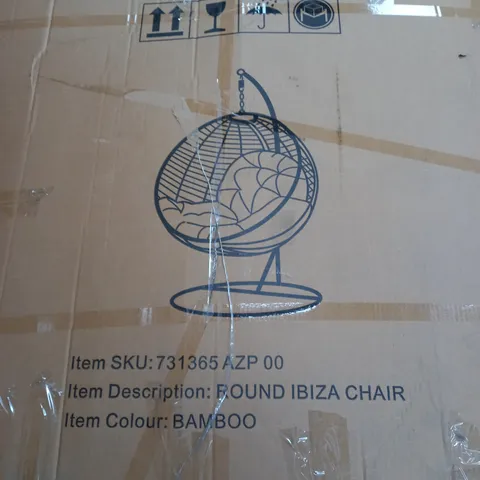 INNOVATORS ROUND IBIZA HANGING CHAIR, BAMBOO [COLLECTION ONLY]