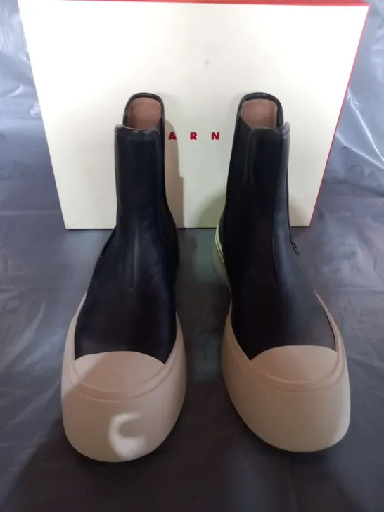 BOXED MARNI CHELSEA BOOT PABLO BLACK LEATHER SIZE 39