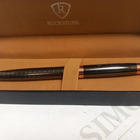 RUCKSTUHL STAINLESS STEEL LUXURY PEN IN GIFT BOX – HAND ASSEMBLED – RRP £80