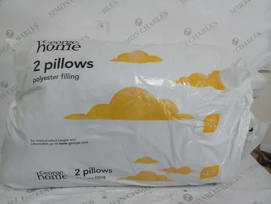 2 PILLOWS WITH POLYESTER FILLING 