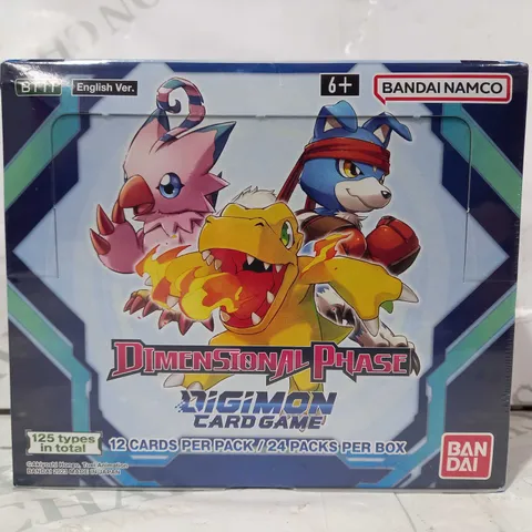 BANDAI NAMCO DIGIMON CARD GAME - DIMENSIONAL PHASE BOX OF APPROXIMATELY 24 BOOSTER PACKS