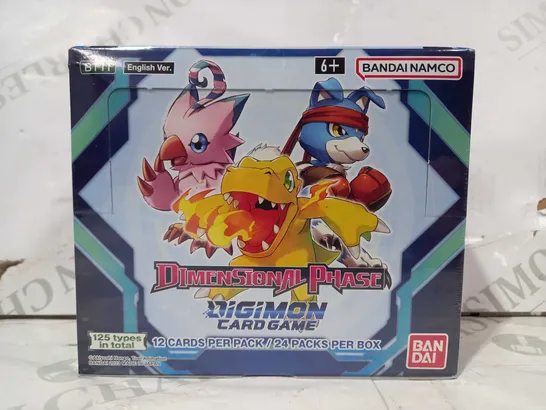 BANDAI NAMCO DIGIMON CARD GAME - DIMENSIONAL PHASE BOX OF APPROXIMATELY 24 BOOSTER PACKS