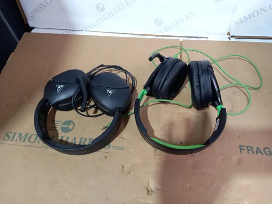 LOT OF 2 TURTLEBEACH WIRED GAMING HEADSETS