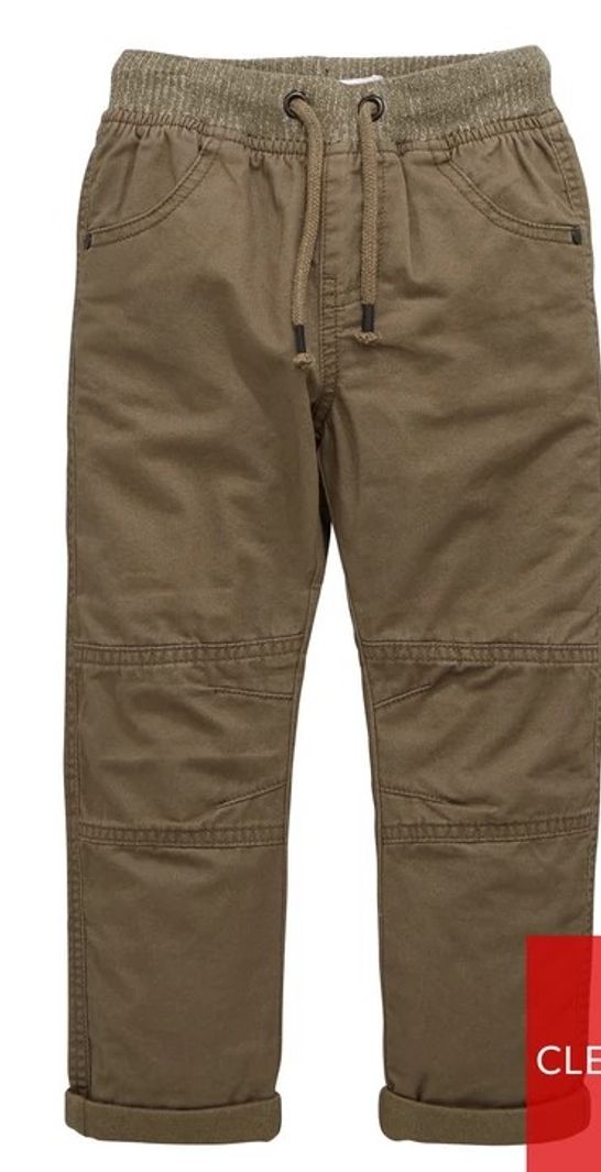 BOYS JERSEY LINED TROUSERS - KHAKI (LOT OF 28) SIZE 18-24 MONTHS RRP £280