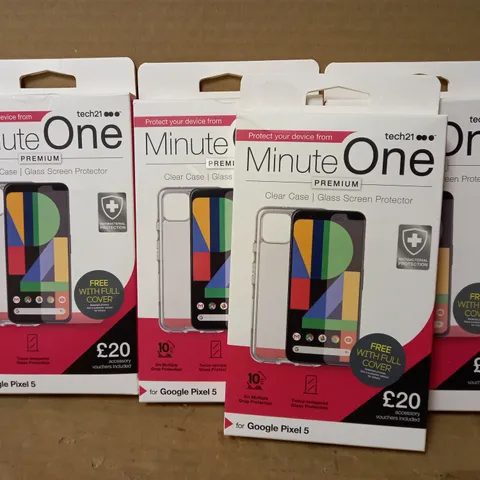 LOT OF 4 MINUTE ONE CLEAR CASES FOR GOOGLE PIXEL 5