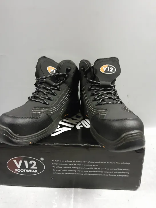 BOXED PAIR OF V12 FOOTWEAR CAIMAN IGS WATERPROOF HIKER BOOTS - 8