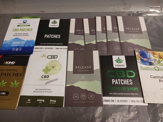 LOT OF 12 PACKS OF CBD PATCHES IN VARIOUS STRENGTHS