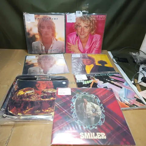 A COLLECTION OF 9 X ROD STEWART VINYL LPS