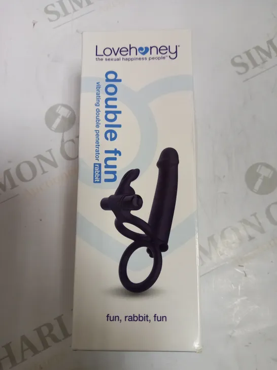 BOXED LOVEHONEY DOUBLE FUN VIBRATING RABBIT DOUBLE PENETRATOR