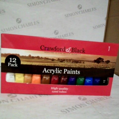 CRAWFORD AND BLACK (12 ACRYLIC PAINTS)