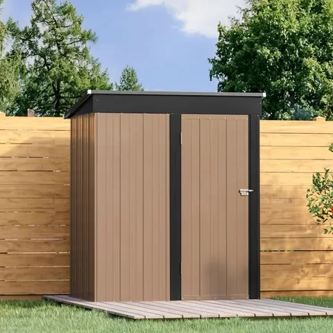 BOXED ATAKHAN 6FT W × 4FT D METAL GARDEN SHED