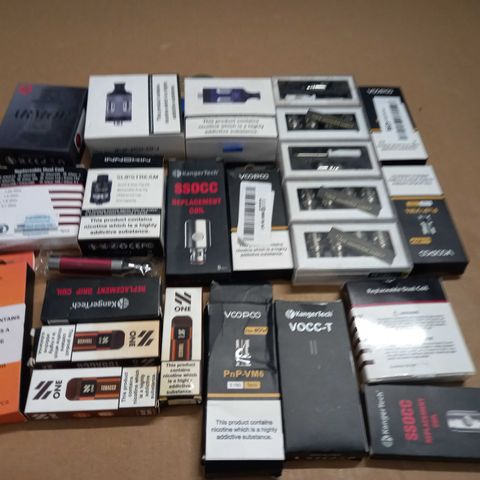 LOT OF ASSORTED E-CIG ACCEWSSRIES TO INCLUDE INNOKIN PRISM T20S, COILS AND BODIES