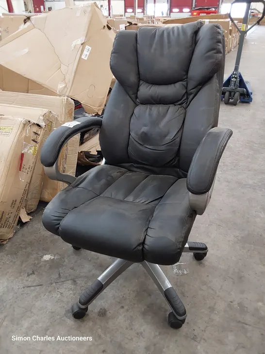 PU DIRECTORS CHAIR - BLACK  RRP £149