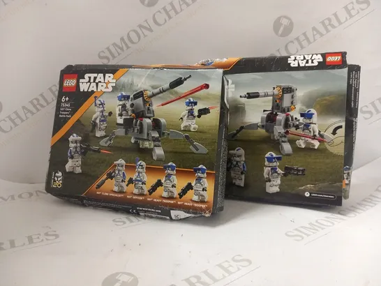 2 BOXED LEGO 75345 STAR WARS 501ST CLONE TROOPERS BATTLE PACK