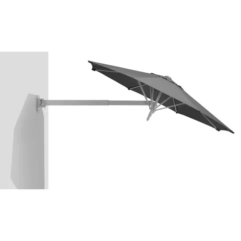 BOXED MURO 250CM WALL MOUNTED PARASOL - GREY (1 BOX)