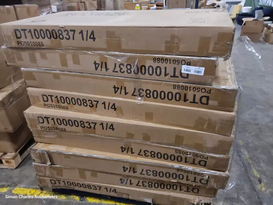 PALLET OF APPROXIMATELY 13 TURIN WHITE HIGH GLOSS EXTENDING DINING TABLE TOPS ( BOX 1 OF 4 ONLY)