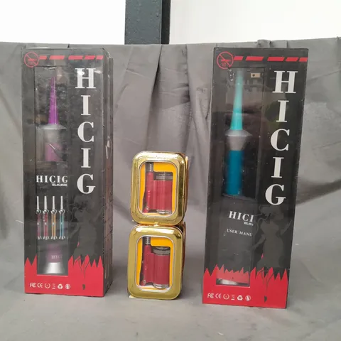 BOX OF APPROXIMATELY 10 ASSORTED E-CIGARETTE AND ACCESSORIES TO INCLUDE HICIG ELIKANG, ETC