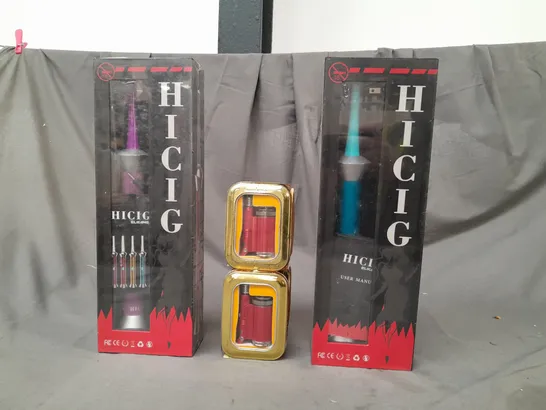 BOX OF APPROXIMATELY 10 ASSORTED E-CIGARETTE AND ACCESSORIES TO INCLUDE HICIG ELIKANG, ETC