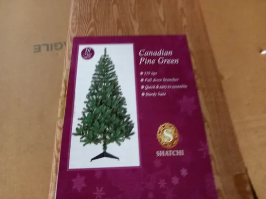 BOXED CANADIAN PINE GREEN 5FT CHRISTMAS TREE 