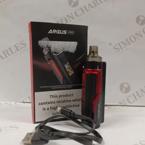 BOXED VOOPOO ARGUS PRO KIT - LITCHI LEATHER & RED 