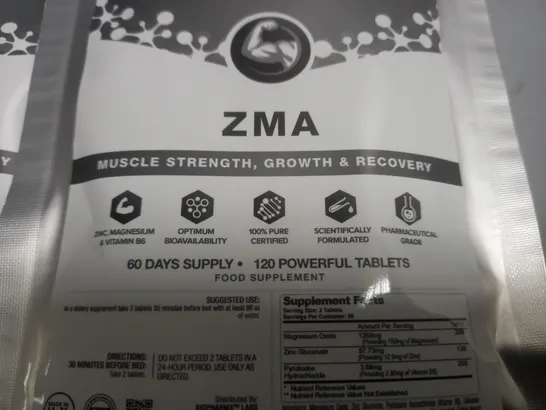 LOT OF 4 BIOPHARM X ZMA 120 TABLET PACKS 