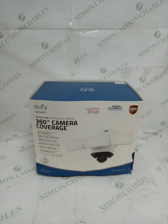 EUFY 2K FLOODLIGHT CAMERA 360 COVERAGE BOXED 