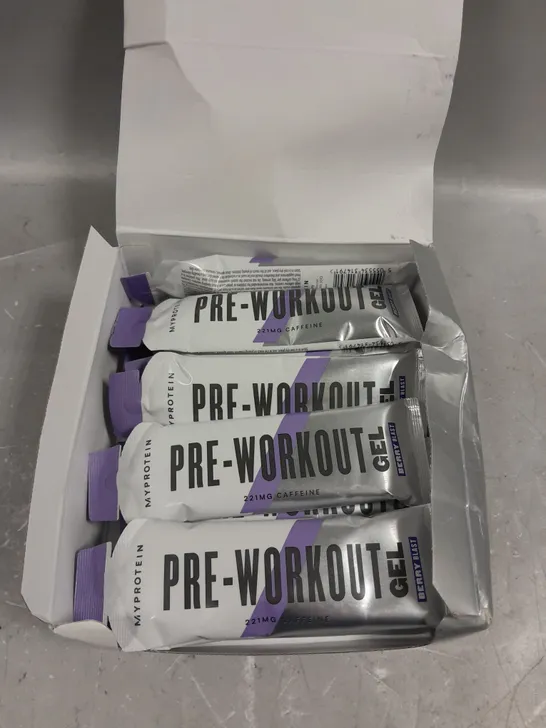 12 X SEALED MY PROTEIN PRE-WORKOUT GELS - 12 X 50G - BERRY BLAST 