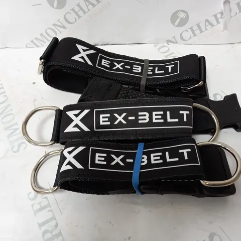 SET OF 3 EX-BELT EXERCISE BELTS WITH 16 RESISTANCE BANDS