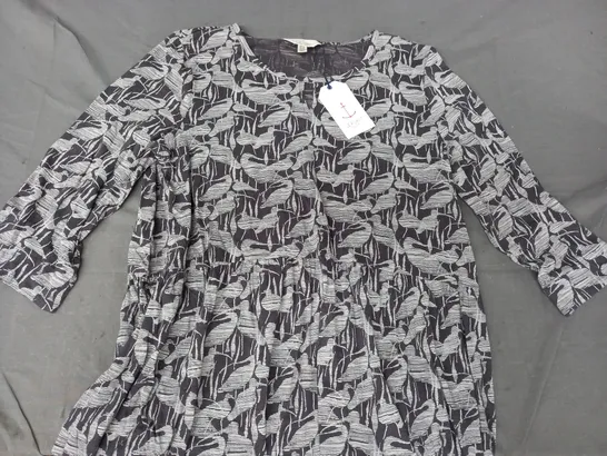 SEASALT CORNWALL SKY'S MIRROR TUNIC IN COAL SIZE 14