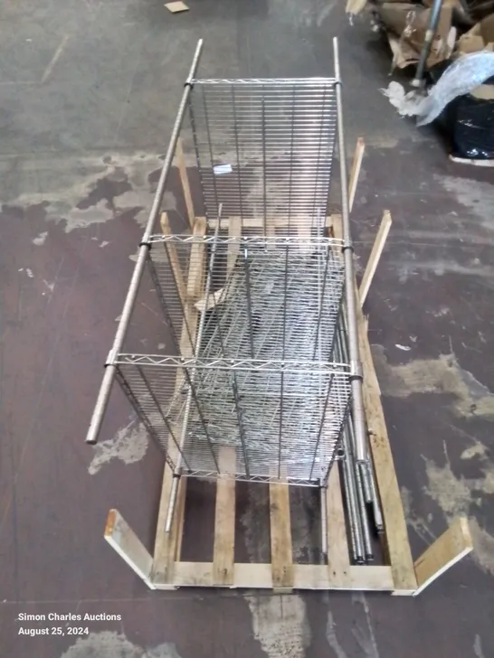 PALLET CONTAINING STAINLESS STEEL COMMERCIAL KITCHEN RACKING/SHELVING 