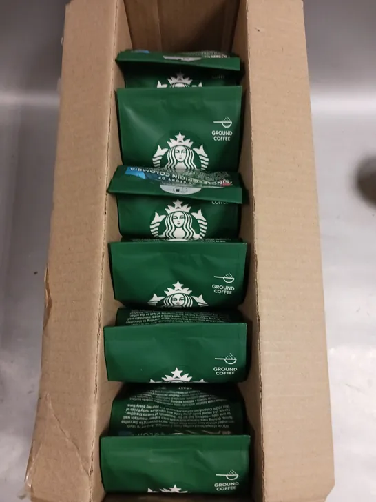 6 X SEALED PACKETS OF STARBUCKS SINGLE-ORIGIN COLOMBIA MEDIUM ROAST COFFEE - 6 X 200G