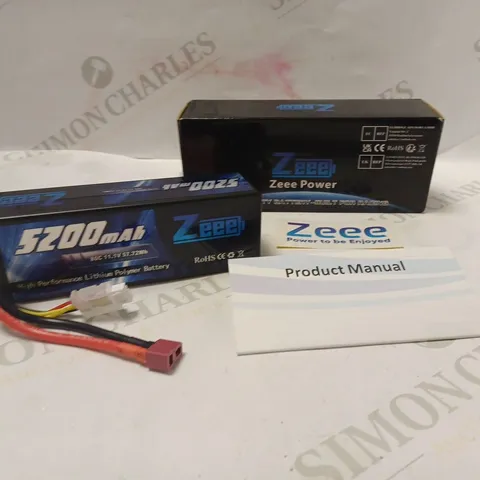 BOXED ZEEE POWER HIGH PERFORMANCE LITHIUM POLYMER BATTERY 5200 MAH