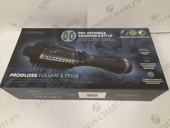 BOXED REVAMP PROGLOSS VOLUME AND STYLE 1000W HOT BRUSH STYLER